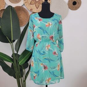 Peach Love California summer midi dress- small